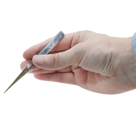 Amscope 4 1/2 in. Straight Narrow Point Cross Locking Tweezers TW-423-05PK